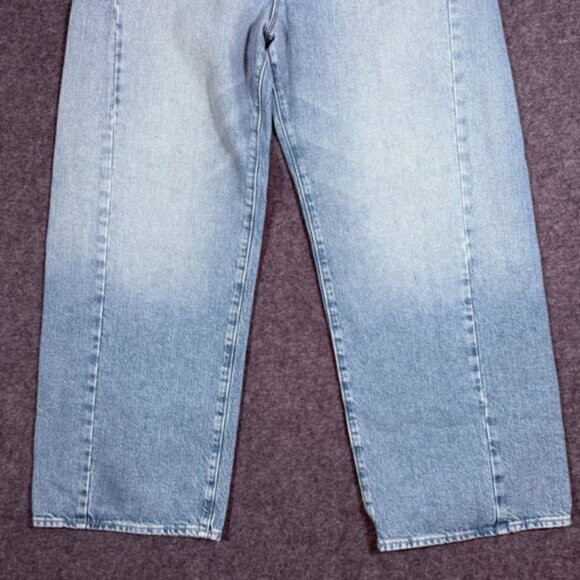 Mother Superior Denim Half Pipe Ankle Barrel Jeans Boho Wide Leg Sz 29 Light NWT - Picture 4 of 15